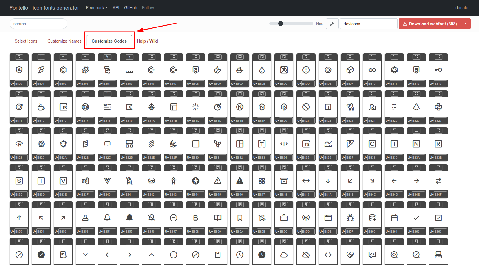 Customize Codes